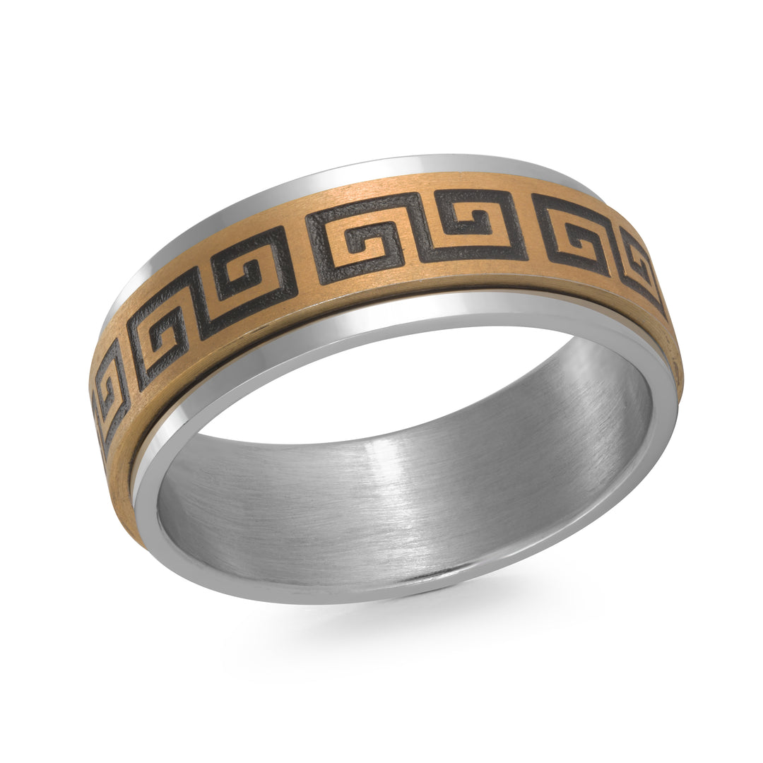 Greek Key Spinner Ring