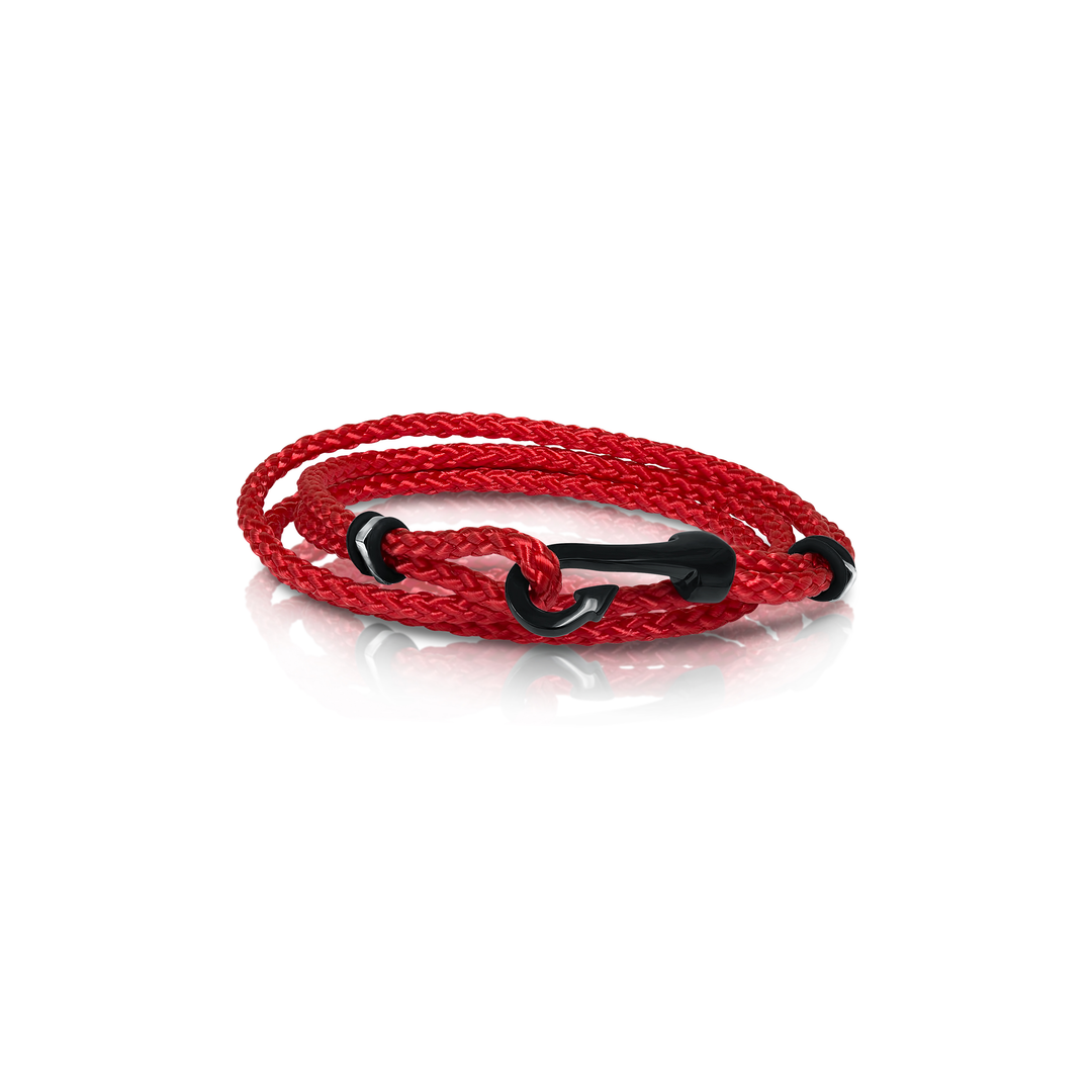 Hook Clasp Red Cord Bracelet