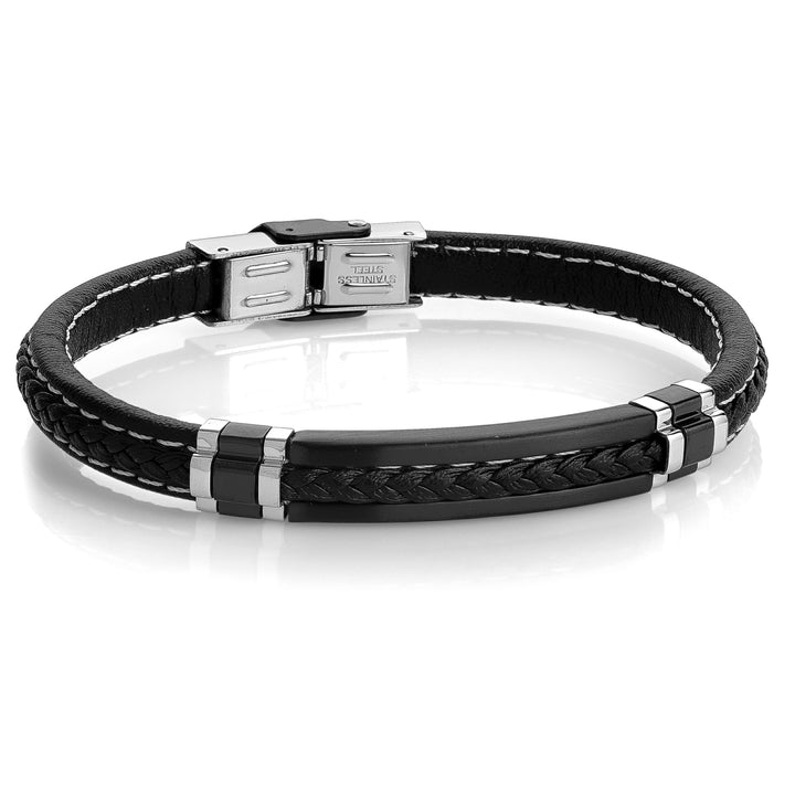 8mm Accented Leather Bracelet