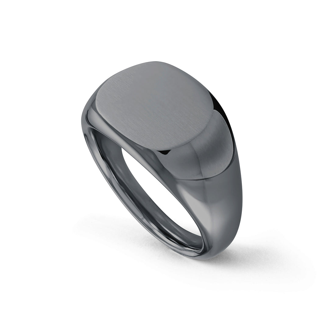 S.Steel Round Signet Ring