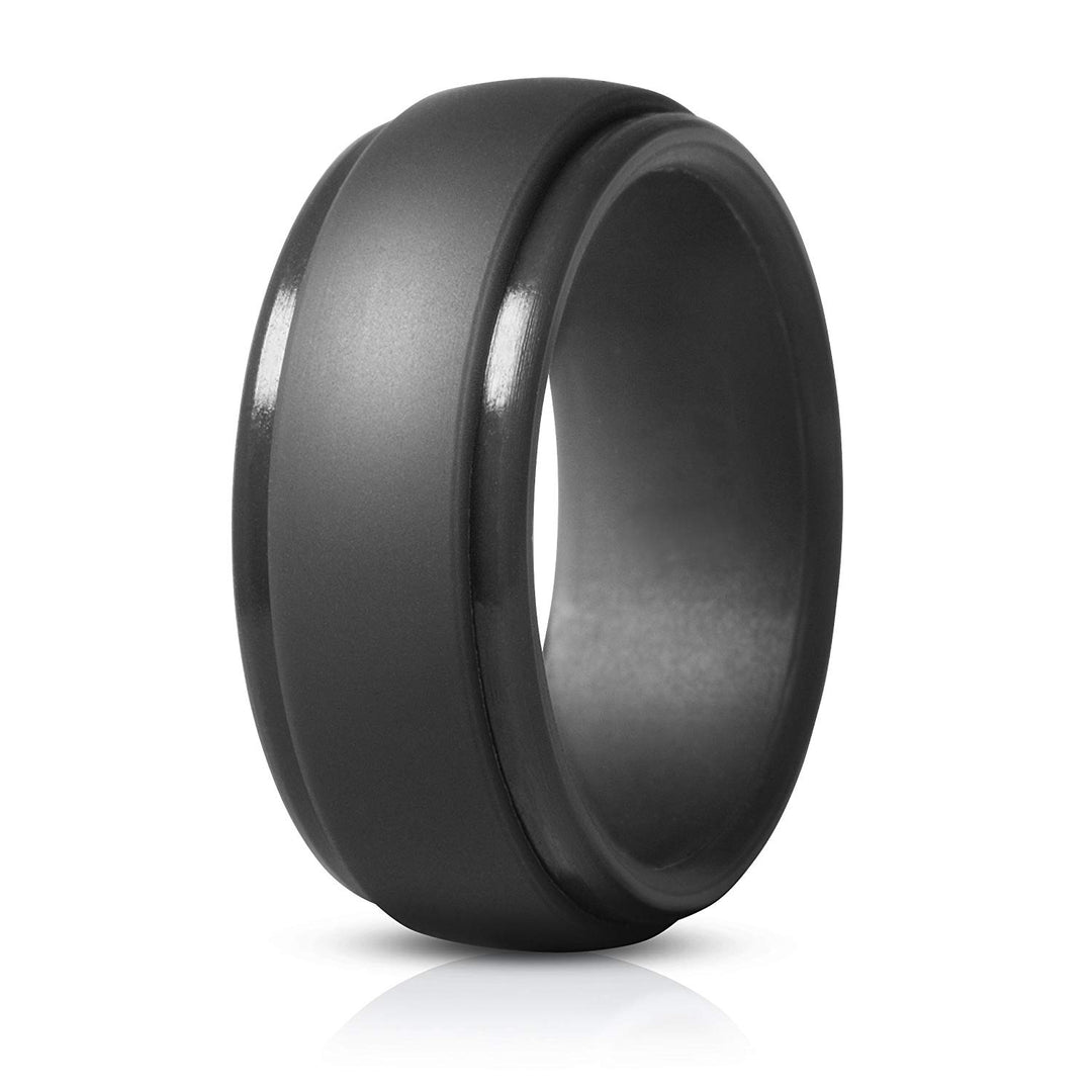 Black Edge Silicone Ring