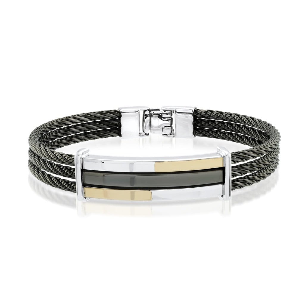 11mm 3-Row Cable Bracelet