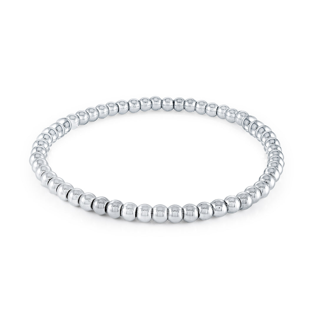 4mm Steel Beads Stretch Bracelet