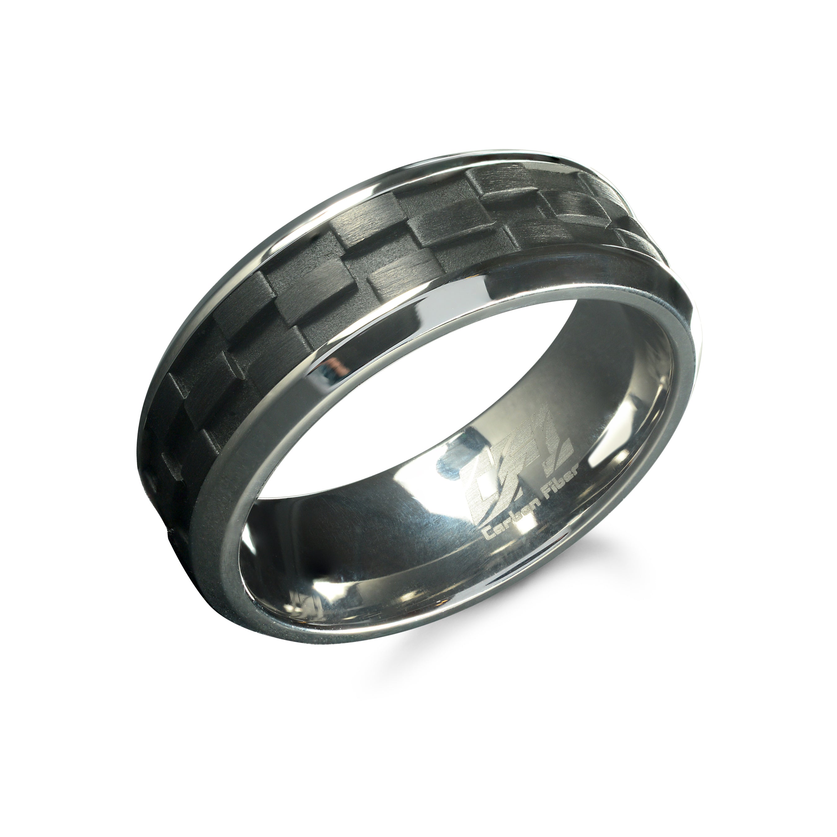 Platinum carbon fiber ring sale