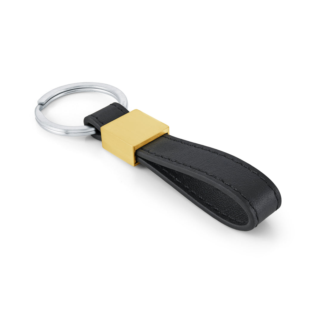 Iconic Square Fob Leather Keychain
