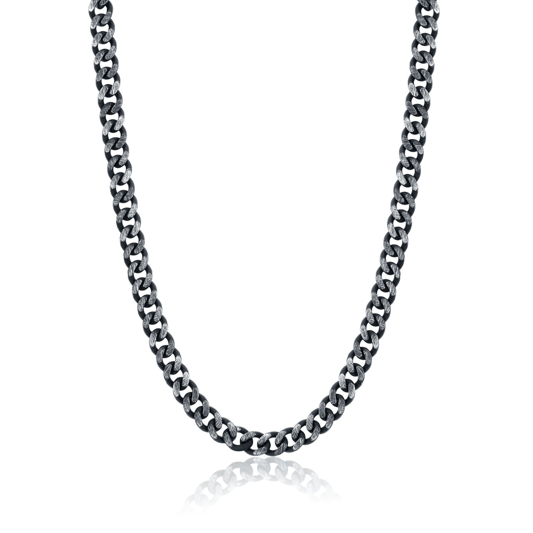 8.6MM VINTAGE STAINLESS STEEL CUBAN LINK CHAIN NECKLACE