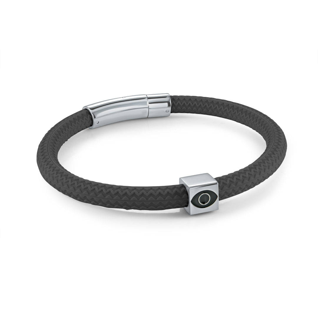 6mm  Evil Eye Silicone Bracelet