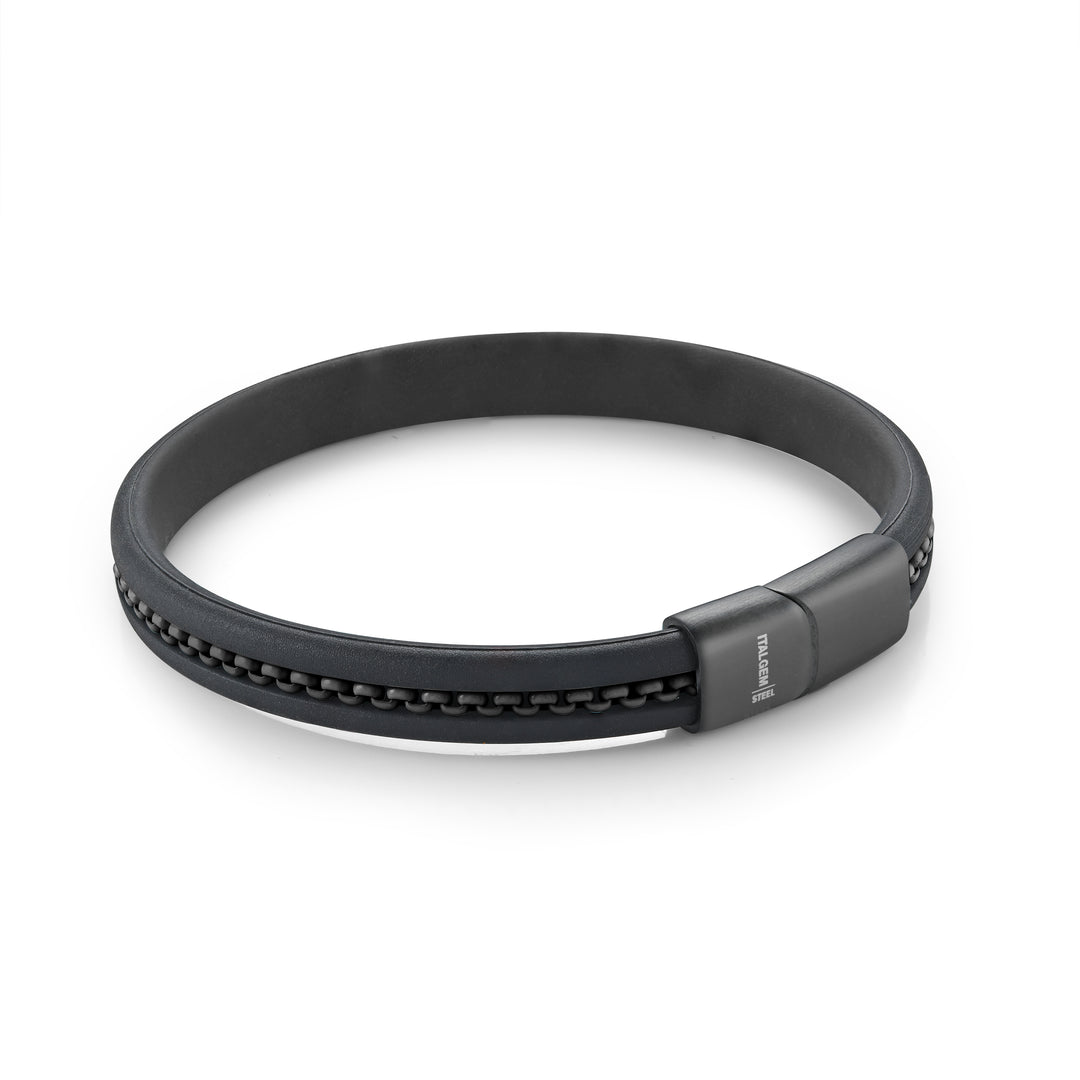 8mm Silicone and Box Chain Bracelet