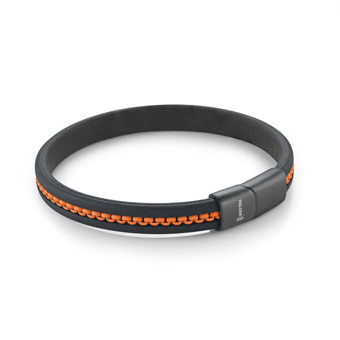 8mm Silicone and Box Chain Bracelet