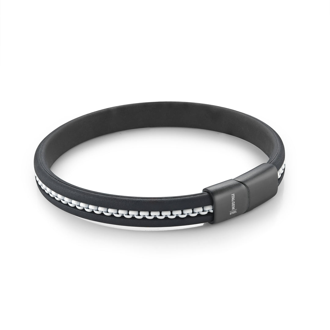 8mm Silicone and Box Chain Bracelet