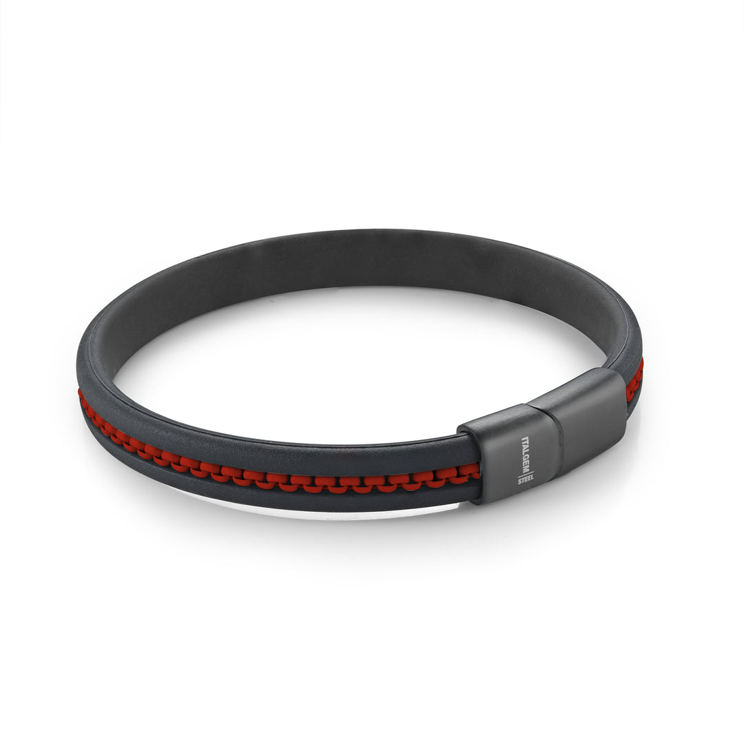 8mm Silicone and Box Chain Bracelet