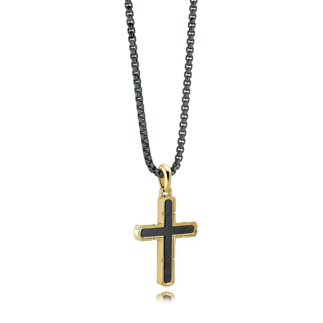 Gun-Ip Inlay Cross Pendant