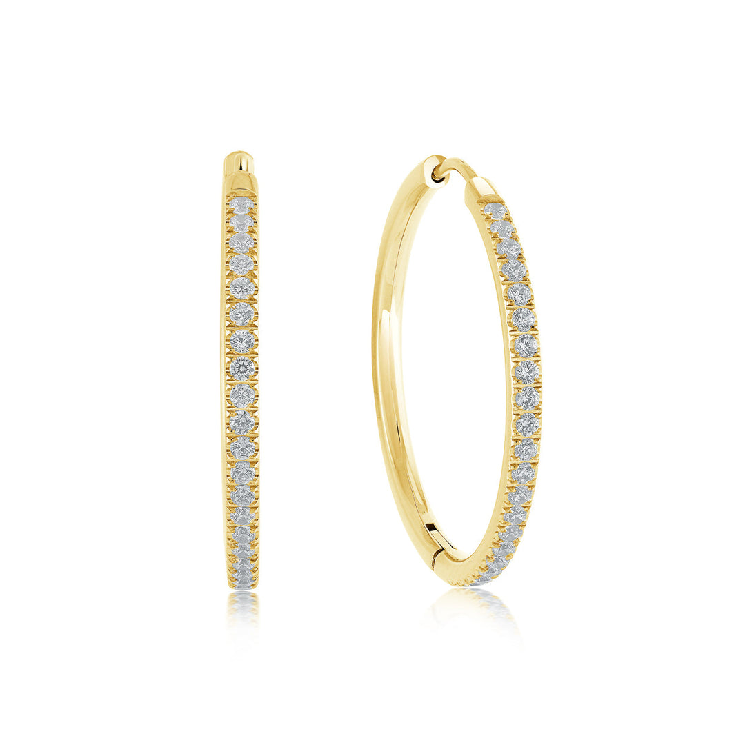 Studded Eternity Hoop Earrings 29.5mm