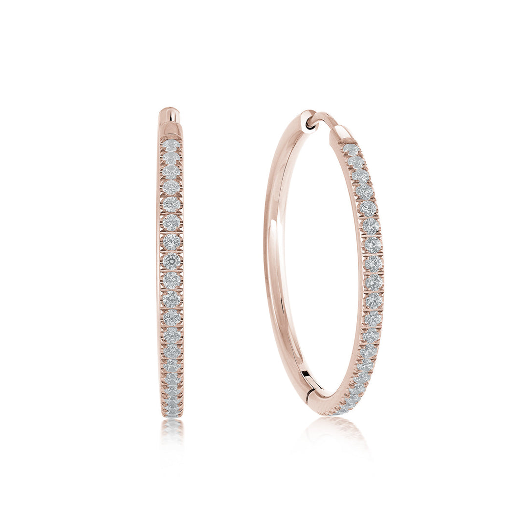 Studded Eternity Hoop Earrings 29.5mm