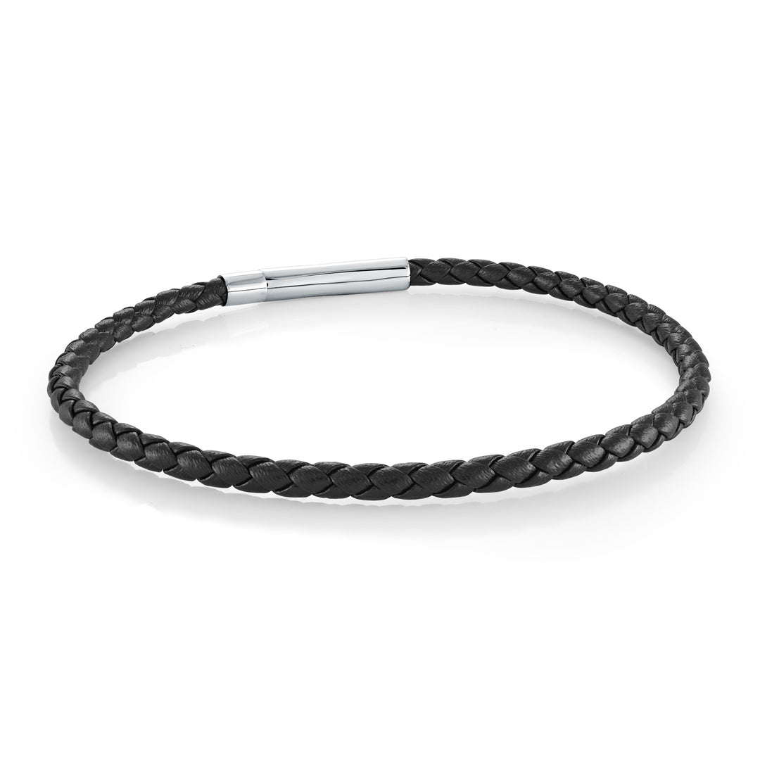 Braided 3mm Leather Bracelet