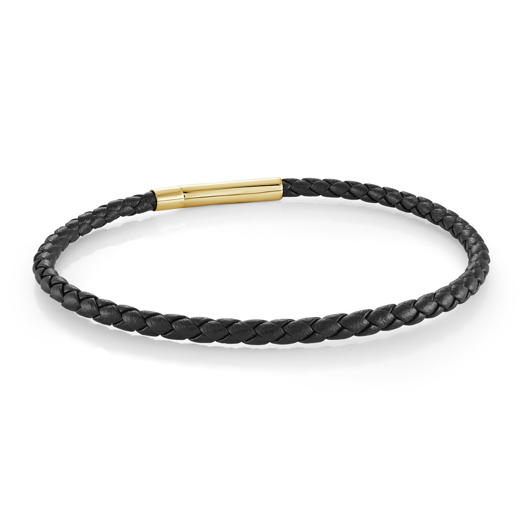 Braided 3mm Leather Bracelet