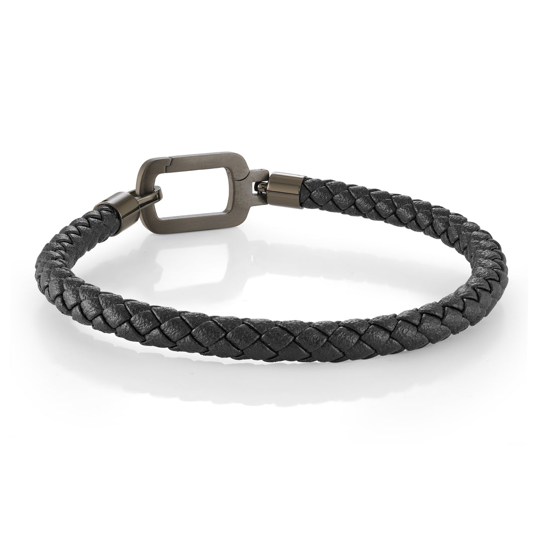 5mm Black Leather Pro Clasp Bracelet