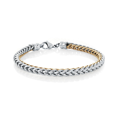 NVM FRNCH 316L Steel Italian Model Black-Gold Color Men's Bracelet FRJ12262-3262-B2G - Dornbirn main image 0