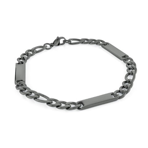 6mm Engravable Figaro Bracelet