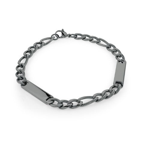 6mm Engravable Figaro Bracelet