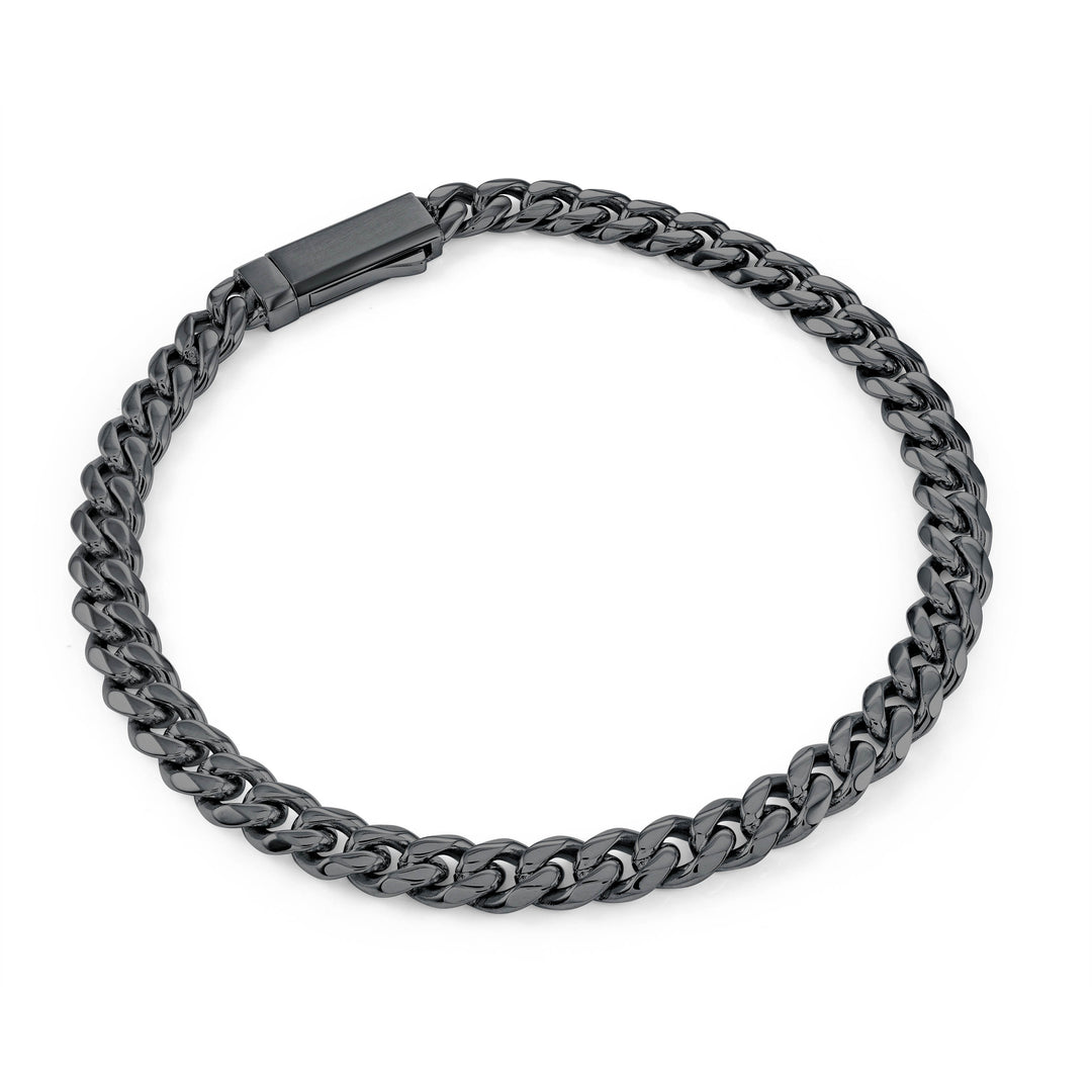 4.6mm Curb Key Clasp Bracelet