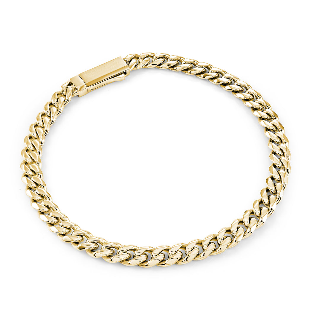 4.6mm Curb Key Clasp Bracelet