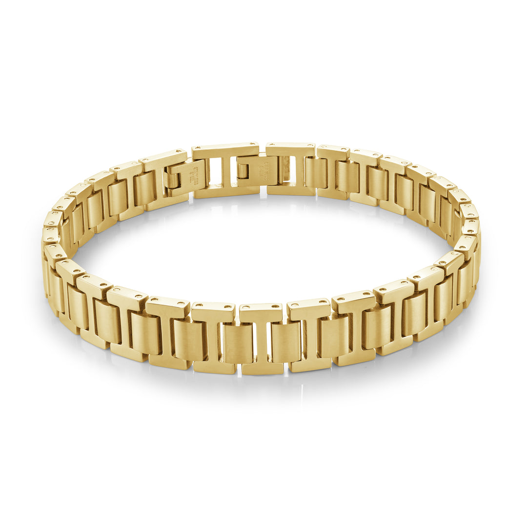 10mm Center Polished Watch Link Bracelet