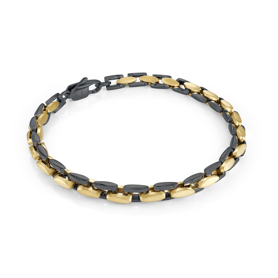 Oval Link Gold-IP Bracelet
