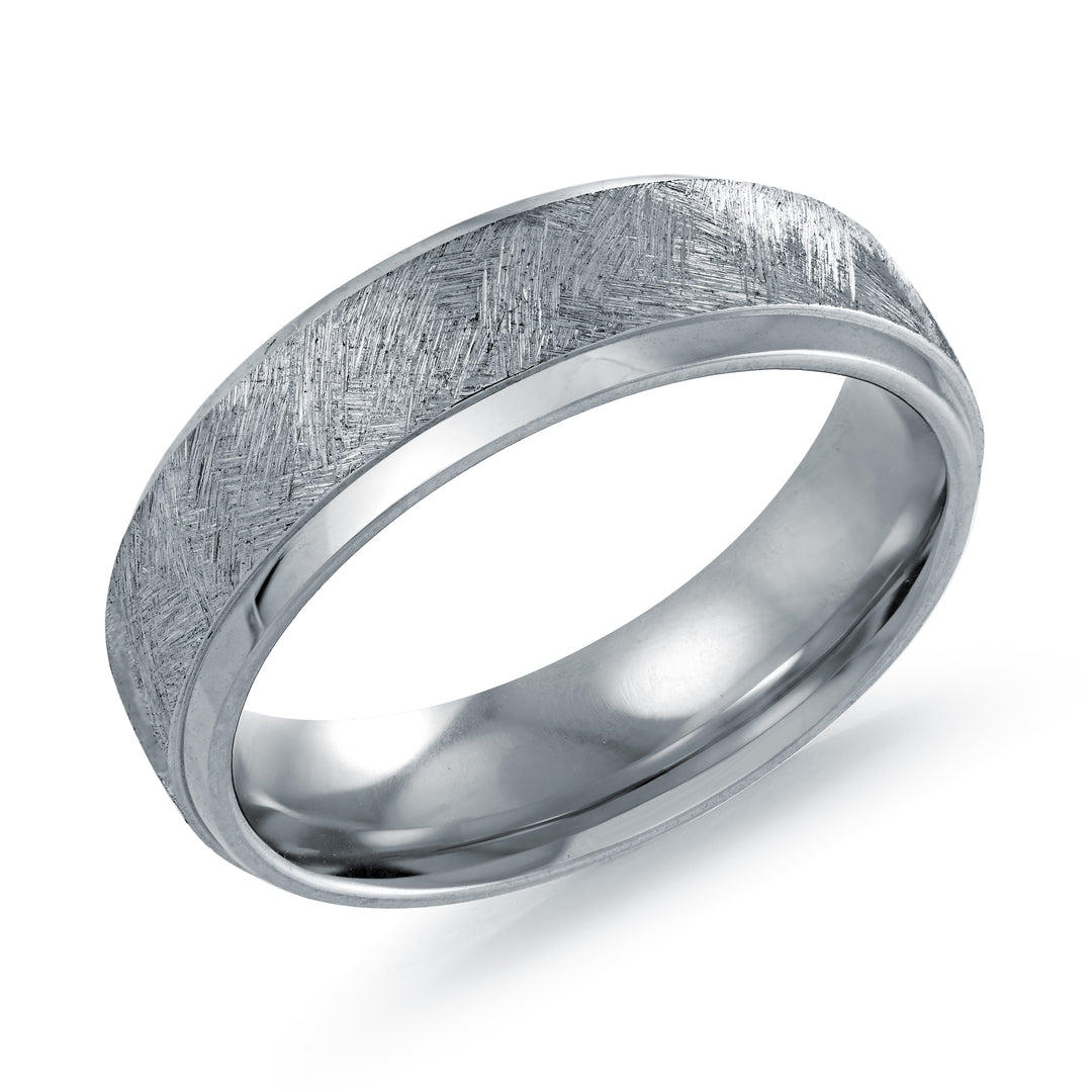 6mm Artisan Textured Steel Ring