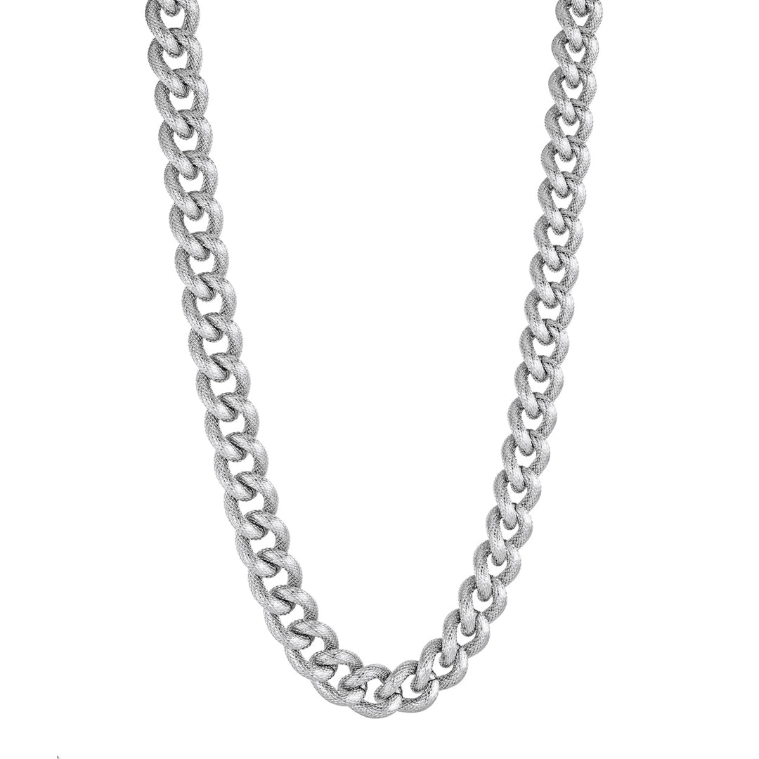 11mm Curb Link  Sparkle Necklace
