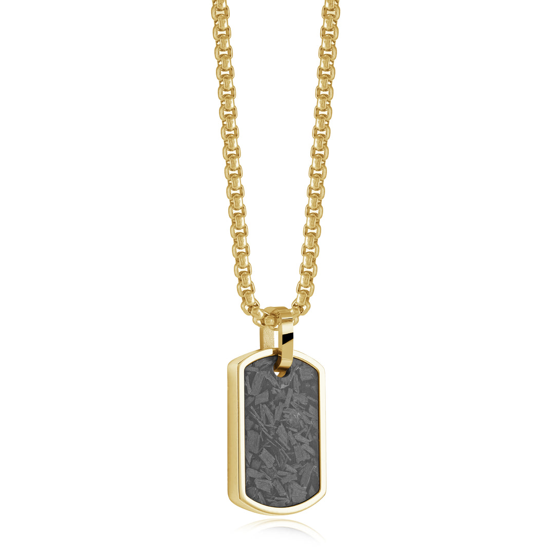 Carbon Fibre Mini Dog Tag Pendant