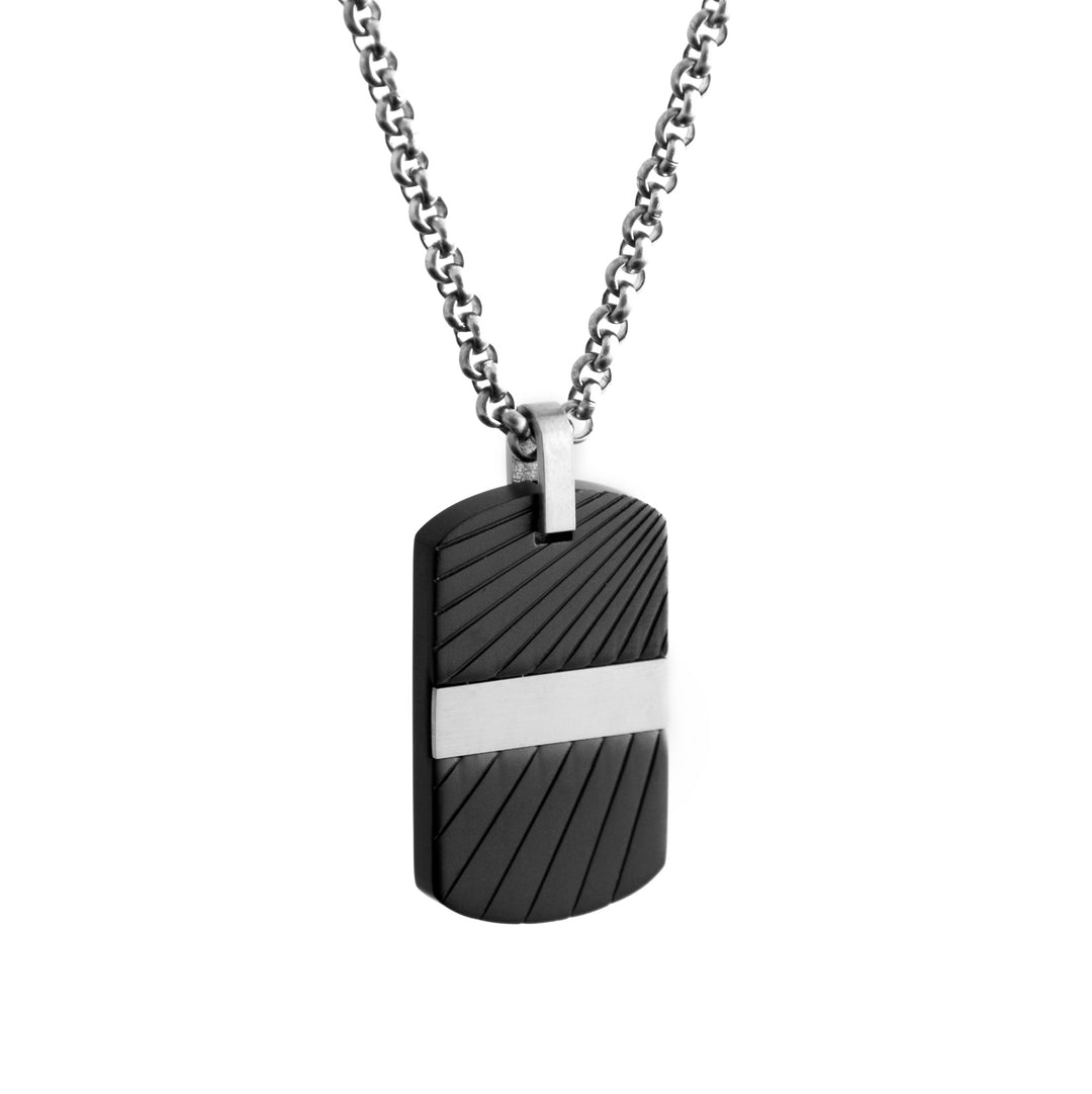 MATE TEXTURE DOGTAG NECKLACE