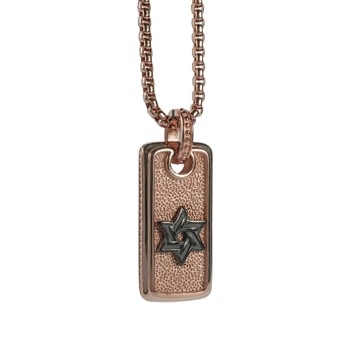 STAR OF DAVID DOG TAG NECKLACE PENDANT