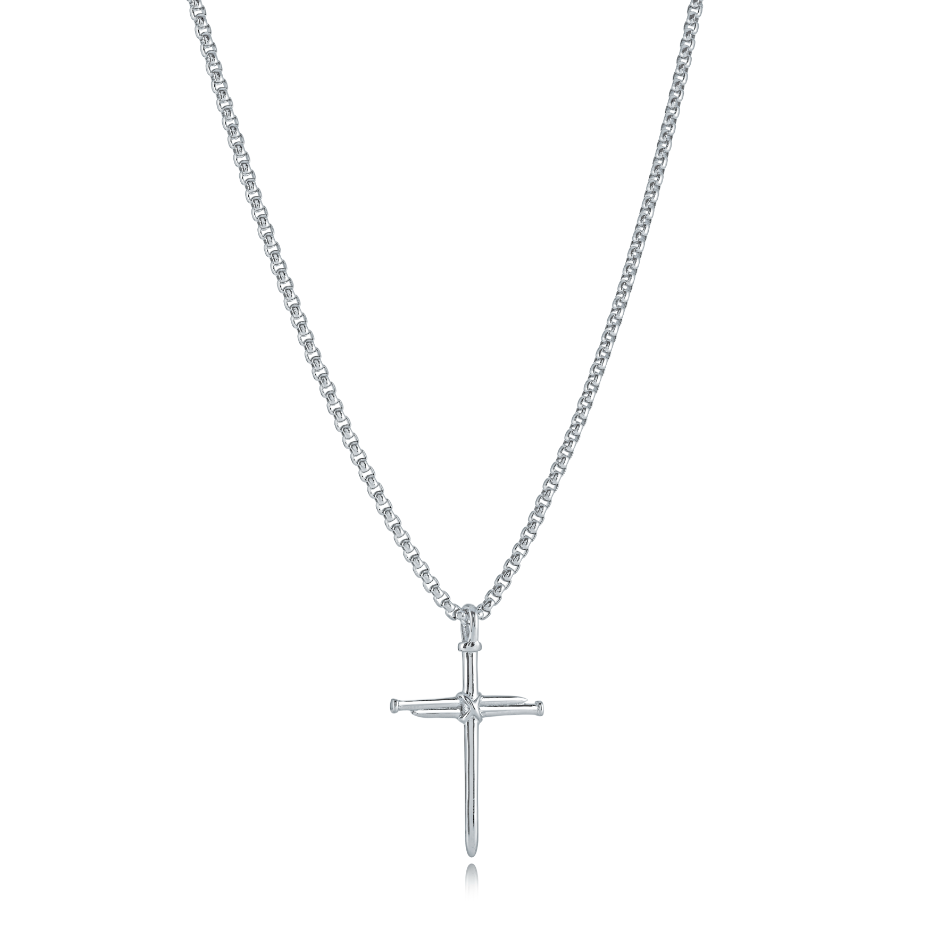 Nail Cross Pendant Necklace