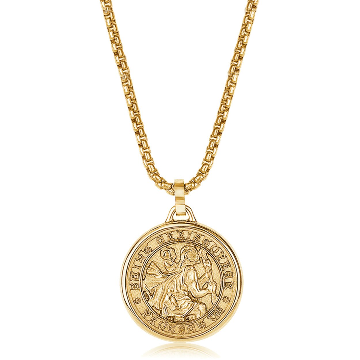 Solid Gold St Christopher Medals, Pendants, Necklaces, Ingots, Dog Tags and  Bracelets