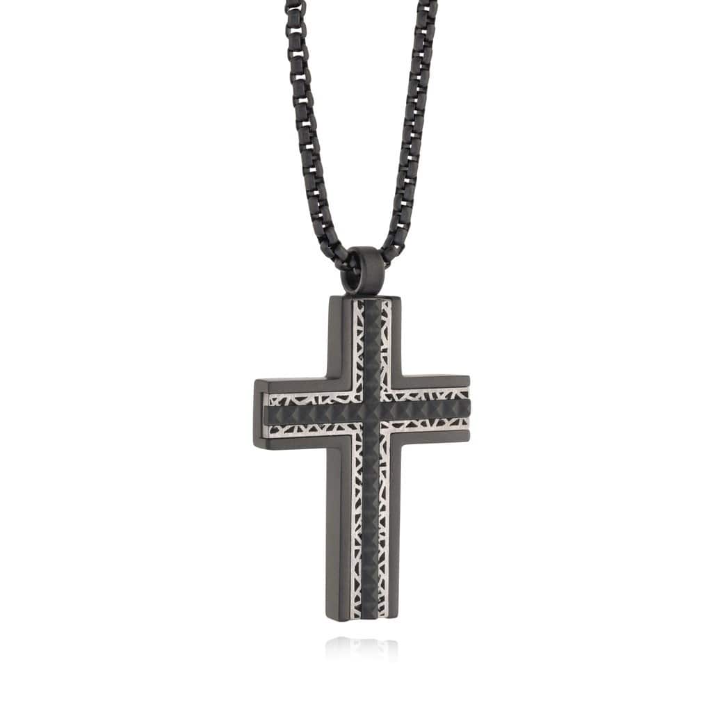 Etched Cross Pendant